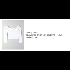 Aritzia -Sunday Best Seamless Saida Longsleeve